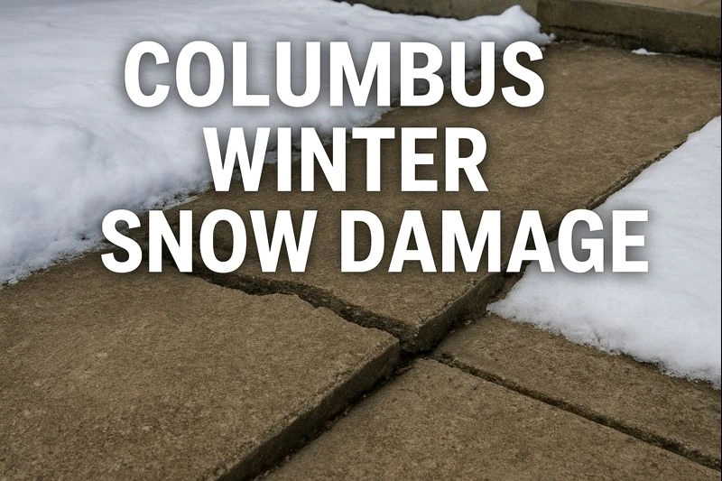 Columbus winter concrete damage