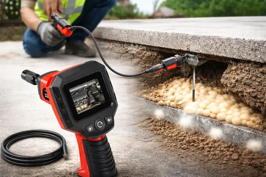 Advanced Concrete Leveling with Void-Detection Camera Technology