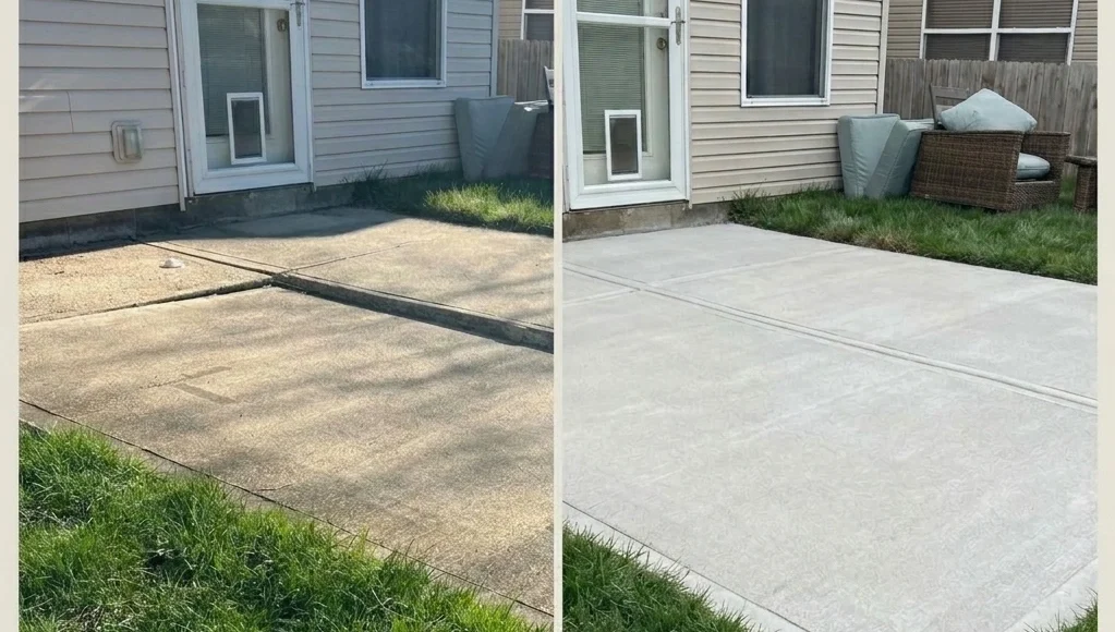 Backyard Concrete Leveling Case Study in Columbus, Ohio