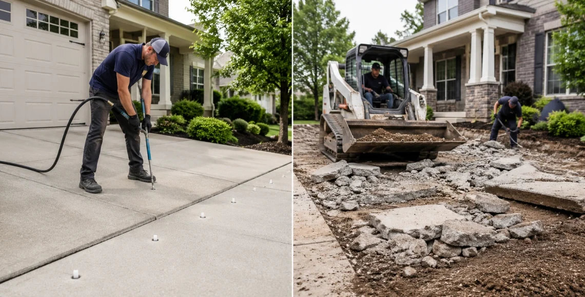 Concrete Leveling vs. Concrete Replacement in Dublin, Ohio Which Option Saves More Money