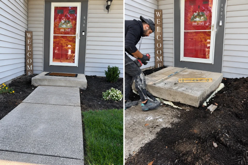 Case Study Front Porch Leveling in Columbus, OH
