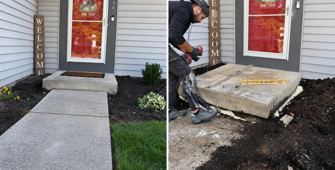 Case Study Front Porch Leveling in Columbus, OH